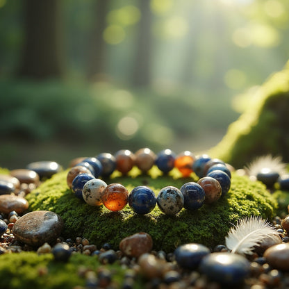 Lapis Lazuli özel tasarım kolye ve bileklik seti