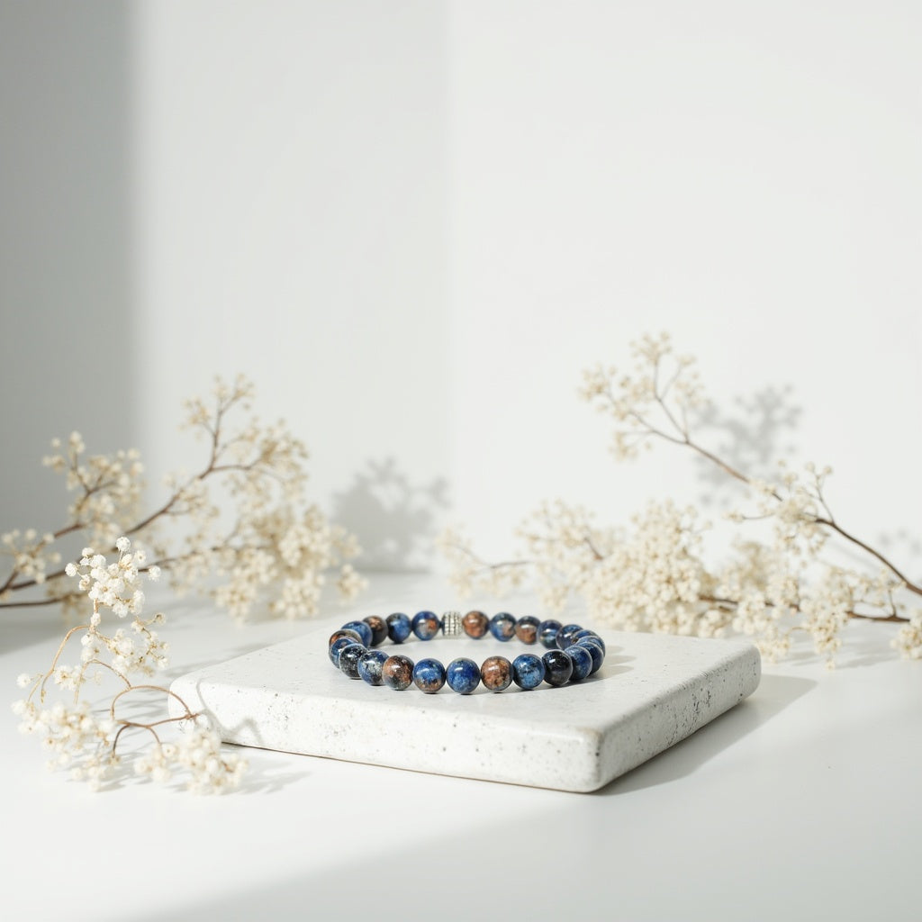 Lapis Lazuli özel tasarım kolye ve bileklik seti