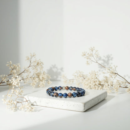 Lapis Lazuli özel tasarım kolye ve bileklik seti