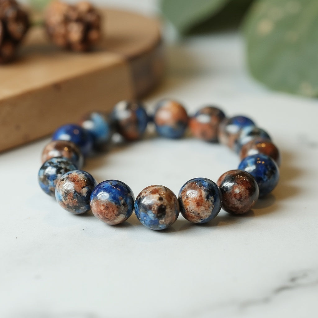 Lapis Lazuli özel tasarım kolye ve bileklik seti